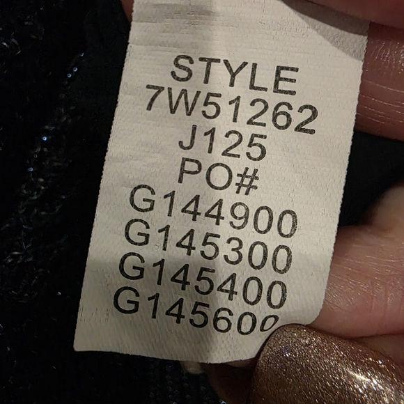 2 for $10 LUCKY BRAND Stretchy Blue Sparkle Sweater M - Picture 10 of 11